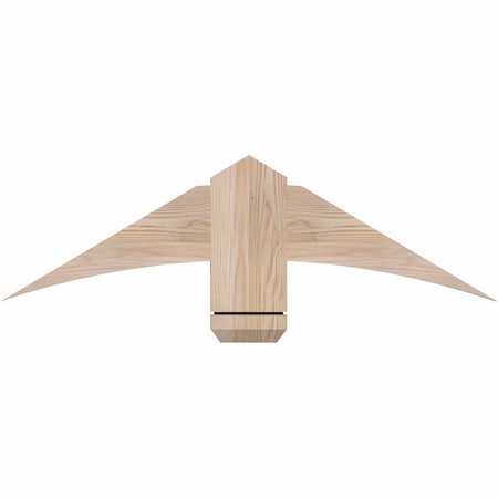 Ekena Millwork Bellingham Smooth Timber Gable Bracket, Douglas Fir, 36"W x 10"H x 1 1/2"D x 5 1/2"F, 7/12 Pitch GBW036X10X0206BEL00SDF